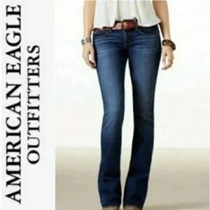 American Eagle Outfitters Women's Boot Cut Jeans - Dark Blue